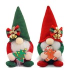 Set Of 2 Christmas Gnomes Plush Decorations - Handmade Nordic Tomte Yellow