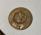 1958 Good Luck Token Encased Wheat Cent French Mirror   Plate Glass Miami