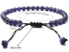 Amethyst Anklet Ankle Bracelets For Women - Waterproof Beaded Healing Crystal