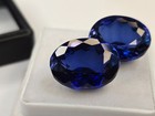 Certified A   Natural Pair Of Blue Sapphire 21 ct Oval Loose Gemstone