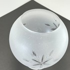 Antique Etched Star Frosted Glass Globe Oil Lamp Shade 2  Fit 4  Round 4 5    Tall