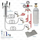 3 Tap Triple Tower Draft Beer Co2 Kegerator Keezer Conversion Kit   5lb Co2 Tank