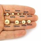 14k Solid Yellow Gold Ball Earrings 14k Genuine Gold 5mm - 14k Backing - New