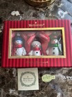 Waterford Hand Blown Snowmen Ornaments  Set Of 3  Nib