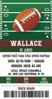 Editable Digital American Football Birthday Invitation   Personalized Texts 002