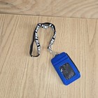Victoria s Secret Pink Logo Lanyard Id Key Holder Mini Wallet In Bold Blue  nwt
