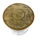 Antique Brass Chinese Tea Canister Caddy Engraved Dragon Fu Good Fortune