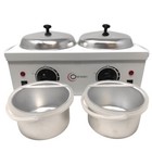 Salon Double Pot Wax Heater Warmer Machine Depilatory Hair Removal Equipment
