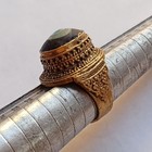 Extremely Rare Ancient Roman Bronze Ring Multicolor Stone Old Antique Artifact