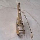 Brass Rocking Horse Ornament Figurine Ornate Filigree Christmas Tree Vintage 