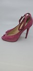 Christian Louboutin Pumps Heel Pink Suede Open Toe Eu38 us 8 Women s Used 