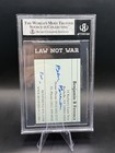 Ben benjamin Ferencz Signed Law Not War Business Card Wwii Nuremberg  Beckett