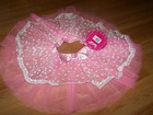 Child One Size Pink White Hearts  Dance Tutu Skirt Costume Petticoat Pretty Chic