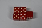 5 Vintage Bakelite Red   White Dice 1 2  Mcm Collectible Gambling Board Game Toy