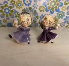 Rare Vintage Holt Howard Drinkin    Granny   s Magnetic Salt Pepper Shakers