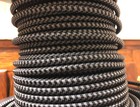 Black   Gray Cloth Covered 3-wire Round Cord  Vintage Pendant Lights  Flex Cable