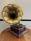 Gramophone His Master   s Voice Reproduction Wind Up Record Player