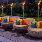 8 Pack Outdoor Bamboo Tiki Torches     60    Long Yard Decor   Mosquito Repellent
