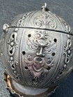 Edwardian Repousse Webster Sterling Silver Northwind Faces Tea Ball Infuser 20g