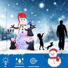 7ft Christmas Inflatable Snowman  Ip65 Lighted Blow Up Snowman With Led 