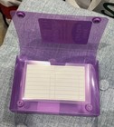 New C-line Index Card Case - Holds 100 3 X 5 Cards - Acid Free Poly - Purple