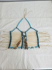 Antique Native American Tribal Bone Beaded Breastplate Chest Plate W Catgut