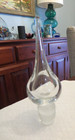 Blenko Or Rainbow  Glass Stopper- Original-   Crystal Teardrop 7 Inches