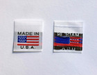 100pcs White Woven Sewing Garment Clothing Labels - American Flag Made In Usa