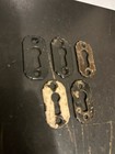 Lot 5 Vintage Art Craft Victorian Shabby Cast Iron Door Keyhole Escutcheon Cover