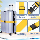 Luggage Straps For Suitcases - Tsa Approved - Yellow  4 Pk - Premium Nylon Belts