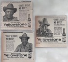 3 1960 Newspaper Ads For Yellowstone Whiskey - Gerald Palmer  L  Ives  E  Hepler