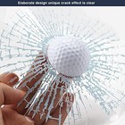 3d Prank Tricky Broken Glass Sticker Car Window Ball Hits Self Adhesive Funny 