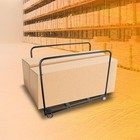 Folding Table Cart Locking Wheels For Round Folding Table 60 Inch  Black