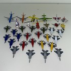 Mixed Lot Of 34 Vintage Airplanes Helicopters And Jet Fighter Toys Diecast 