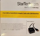 Startech 1 Port Ftdi Usb To Rs232 Serial Null Modem Adapter Cable