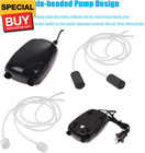 Slient 2 Air Bubble Disk Stone Aerator Aquarium Fish Tank Pond Pump Hydroponic O