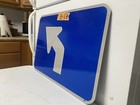 Authentic Traffic Road Street Highway Arrow Sign 45 Degree Left 21  X 15   8-58