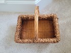 Vintage Wicker Garden Cottage Core Medium Basket Wicker Rattan Ex
