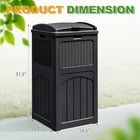  33 Package Delivery Box For Outside  Waterproof Resin Garbage Bin With Lid 