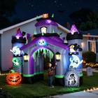 Halloween Inflatables Giant 12 5 Ft Haunted House Castle Archway Outdoor Decorat