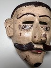 Antique Mexican Mexico Cuadrillas Wood Wooden Dance Mask Carved Gentleman Catrin