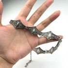 Vintage Gothic Antique Silver Filligree Floral Choker Necklace