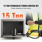 15 Ton Hydraulic Knockout Punch Driver Kit Hole Tool 1 2 -4  With 10 Dies