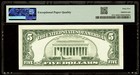 1969 B  5 Ink Smear Error Federal Reserve Note Pmg 65 Epq Gem Serial B72377627c