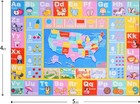 Kids Rugs For Playroom - Soft   Non-slip 4x5 Feet Educational Rug For Learning