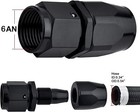 2pcs Universal Straight An6 -6an Swivel Hose End Fitting Adaptor Black For Fuel
