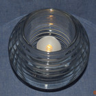 Vintage Home Interiors Beehive Ribbed Glass Votive Tea Light Candle Holder