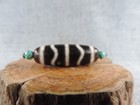 Antique Tibetan Old Agate Dzi Bead For Necklace Pendant Tibet Gzi Beads D4