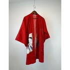 Ichiban Kimono Robe Womens One Size Red Geisha Graphic Made In Japan Loungewear