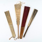 A Group Of Four Antique Fans  Chinese And Spanish Bullfighting